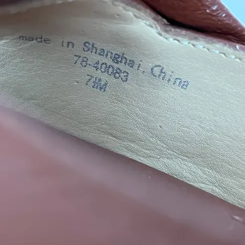 Johnston & Murphy Womens Shoes Size 7.5 Red Open Toe Slip On Heels Pumps