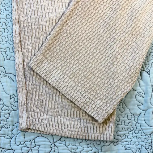 MOMONI Vischio Italian Luxe Woven Beige Loungewear Ankle Crop Trousers 42/12🧡