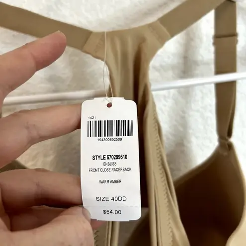 Soma Enbliss Front Close Racerback Bra Womens Size 40DD Warm Amber NWT Brown