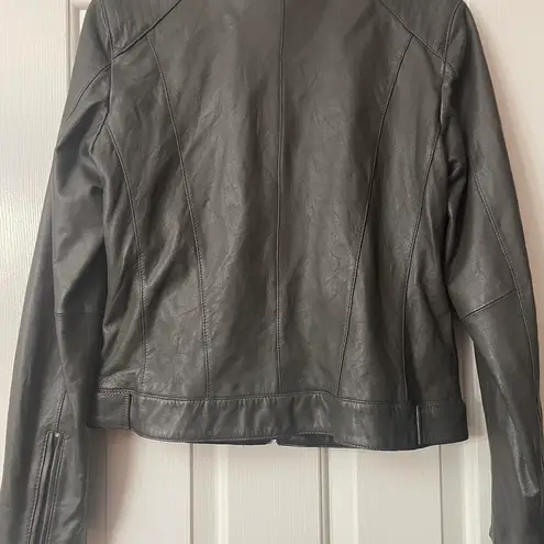 Cole Haan  Leather Moto Jacket