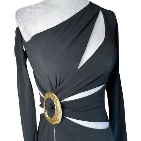 Cult Gaia Zinnie Gown in Black X-Small New Womens Long Sleeve Maxi Dress