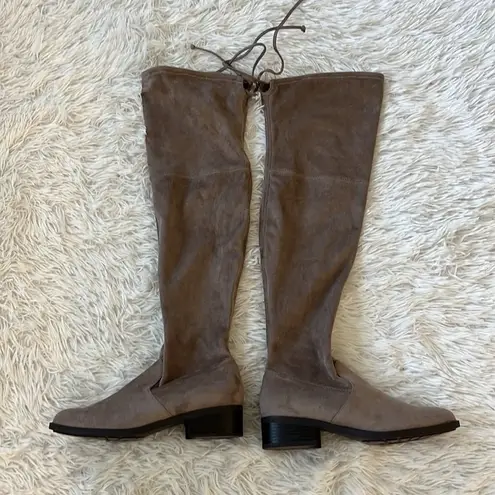 Unisa Adivan Over the Knee pull on Boots in taupe size 7.5 M