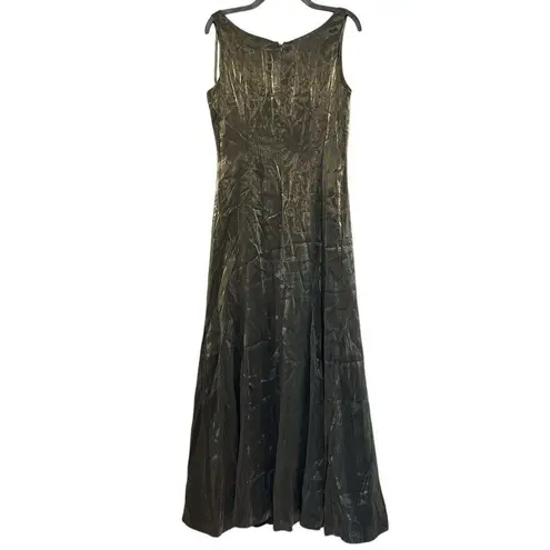 Alex Evenings Women's 10 Maxi Dress W/ Jacket Green Beaded Set Formal Metallic