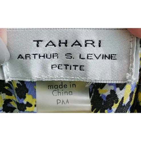 Tahari Petite Leopard Print Sleeveless Blouse Cowl Neck Versatile Top