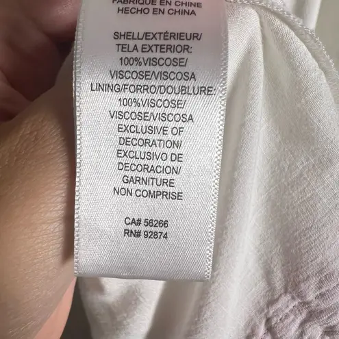 Splendid  Riviera White Sleeveless Square Neck Maxi Dress Size Small