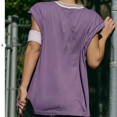 Free People NWT  Don't Sweat It Oversized Tee in Violet