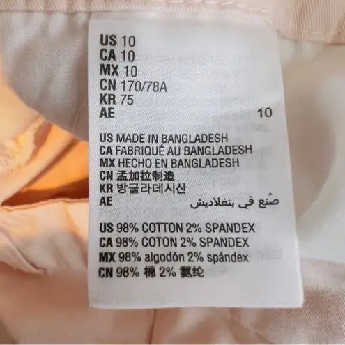 Maison Jules  Size 10 Very Light Pink Essential Mid Rise Fitted Hip Casual Pant