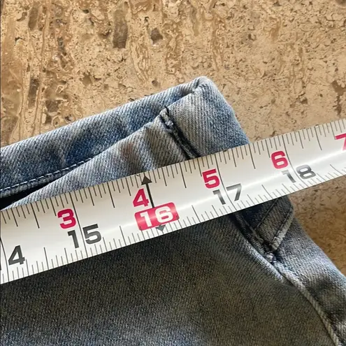 Soft Surroundings Blue Ankle Cropped Jeans with Decorative Hem