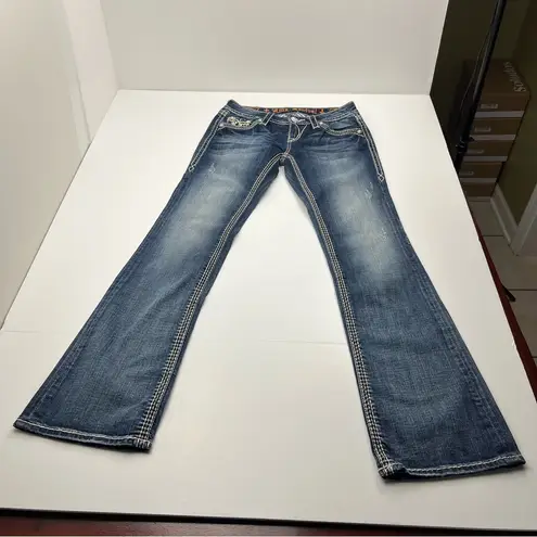 Rock Revival  Jamila Women's Size 27 Blue Jeans‎ Boot Stretch Low Rise Denim