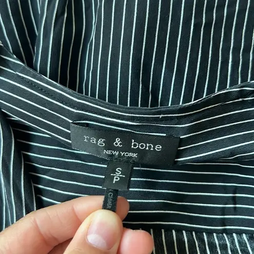 Rag and Bone  Felix Popover in Black/White Stripe small