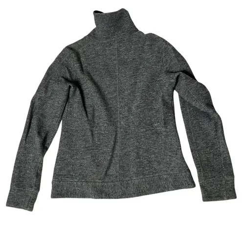 IBEX Merino Wool Jacket Sweater Heather Grey Full Zip Womens Size Medium USA Gray