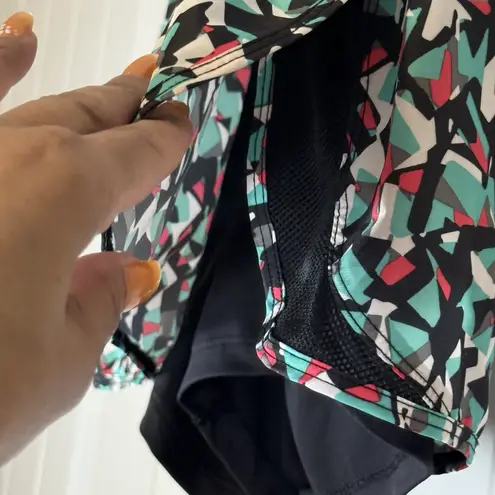 Be inspired Women Abstract Athletic Plus Size Skort Shorts Workout Tennis Sz L #