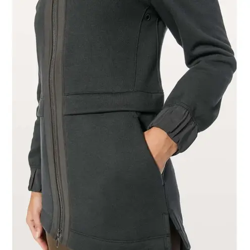 Lululemon Light As Warmth Sweatshirt Long Zipper Jacket Black Size 8