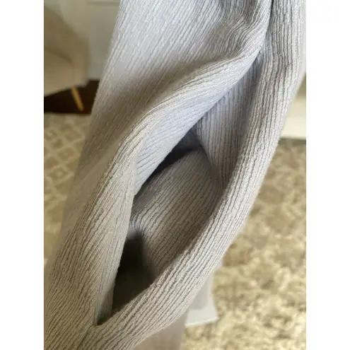 Heyson Ribbed Swing Mini Dress Gray Spring Summer Wedding Event Beach Parisian S