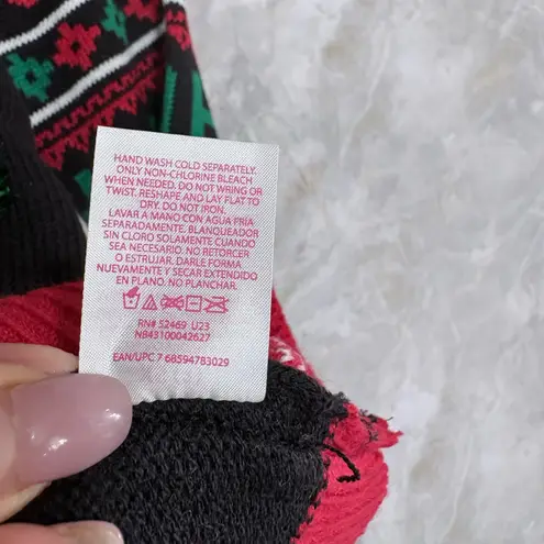 Grumpy Cat Funny 3D Ugly Christmas Women Sweater size XS/S Whimsical Holiday Black