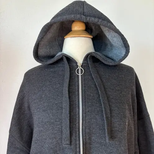 Metropolitan Cozy Charcoal Gray Hooded Zip-Up Jacket