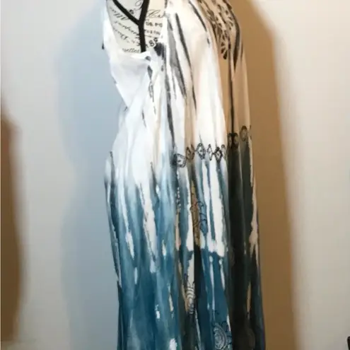 🩵NWT🩵 SWIMSUIT COVERUP 🌴 BOHEMIAN 🌴 LIGHTWEIGHT & SOFT ONE SZ FITS MOST Blue