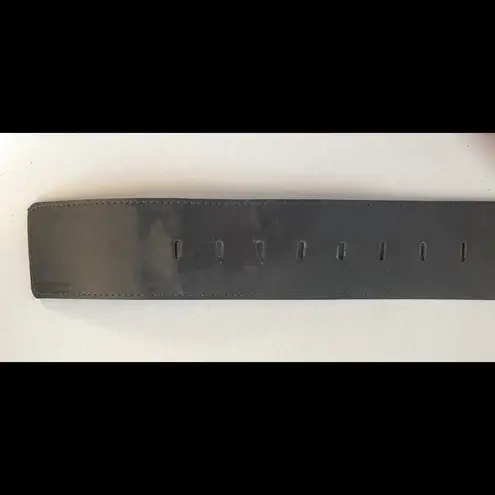 Unique Vintage Vintage Grey Patent faux Leather Belt Emily in Paris SATC And Just Like That