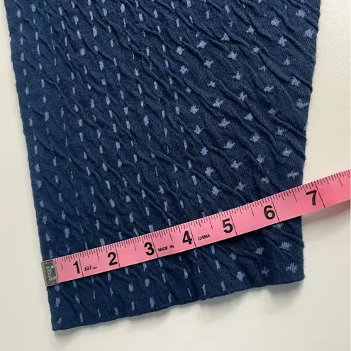 Pure Jill cotton blend sweater blue pattern stretchy comfy versatile oversized s