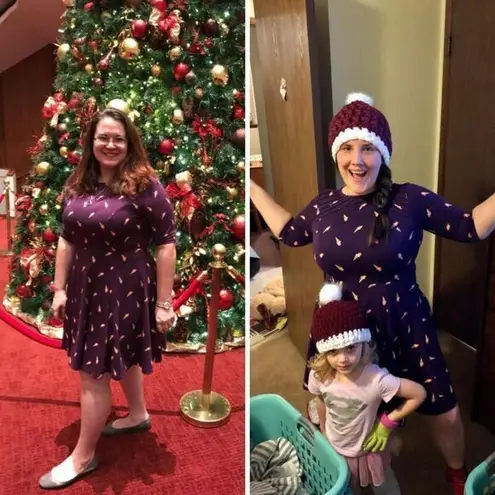 Unique Vintage Gwynnie Bee Purple Ice Cream Cone Fit And Flare Dress, 0XL