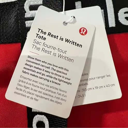 Lululemon  the rest is written tote