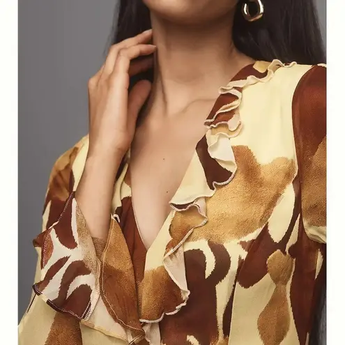 THE WOLF GANG Rhapsody Mini Dress NEW Yellow