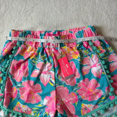 Simply Southern  Shorts Women’s Size S (M) Pink Blue Florals Flowy Comfort NWT