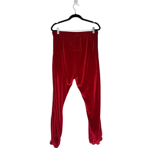 Aviator Nation  5 Stripe Velour Tracksuit Jogger Set Women's Red Size Large - Image 7