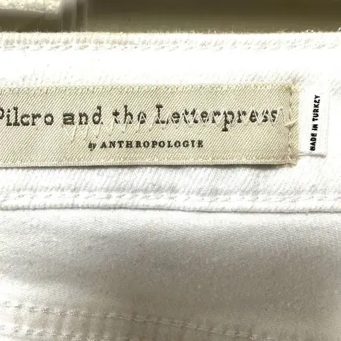 Pilcro and the Letterpress Pilcro and thr Letterpress white high rise slim shorts