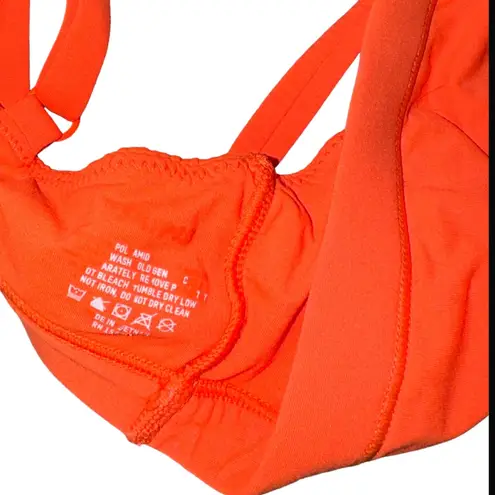 SKIMS  Fits Everybody Scoop Neck Bralette Neon Orange Size Small