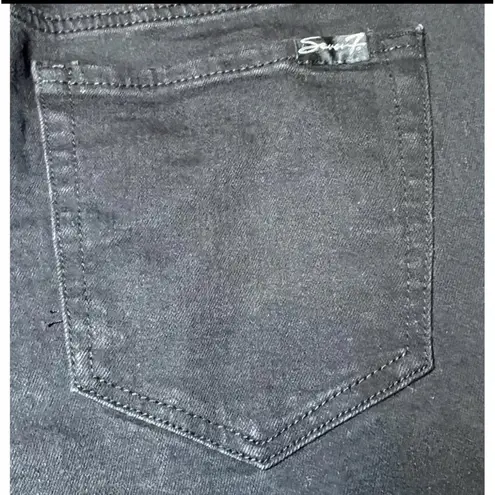 Seven7 Weekend Cutoff Denim Shorts Womens 10 Black Distressed Raw Hem Trendy