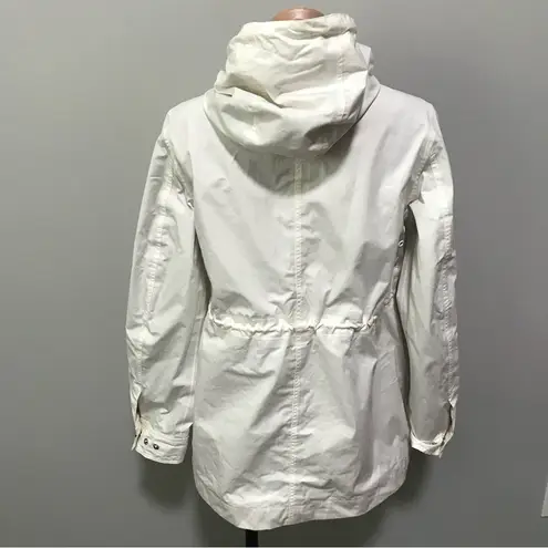 Hunter  Original Smock Cotton Rain Jacket Coat White Small