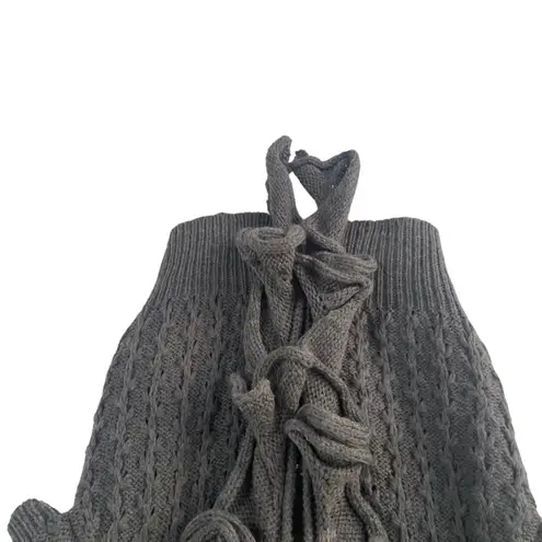 Hendi Sm Grey Wool Ruffle Knit Academia Sweater Cottage Coquette Feminine Fairy Gray