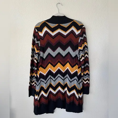 Missoni By Target Zig Zag Brown, Yellow, Black Long Sleeve Cardigan Womens L Brown Size L