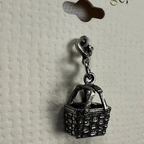 Longaberger Basket Large Market Basket Charm Antiqued Silver Tone NEW