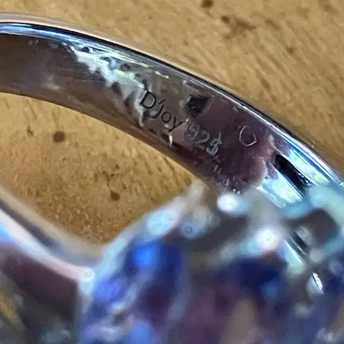 Natural Tanzanite Pink Tourmaline Sterling Silver Ring Size 6 Purple