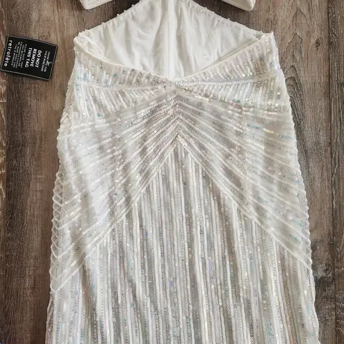 Retrofête Retrofete Millie Dress in Geo White Sequin Size XS NWT Cutout Sleeveless Maxi