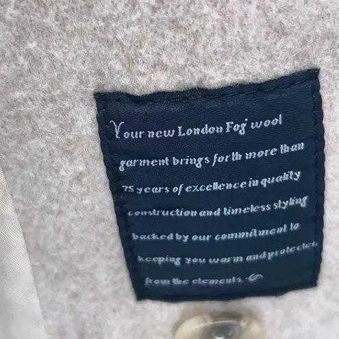 London Fog Wool Coat 14 Oatmeal Minimalist