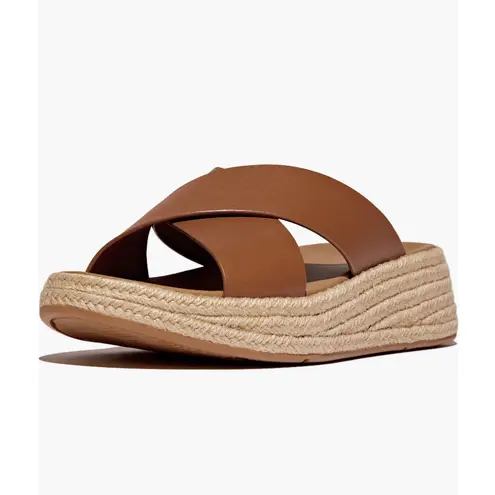 FitFlop F-Mode Espadrille Platform Slide Sandals New!