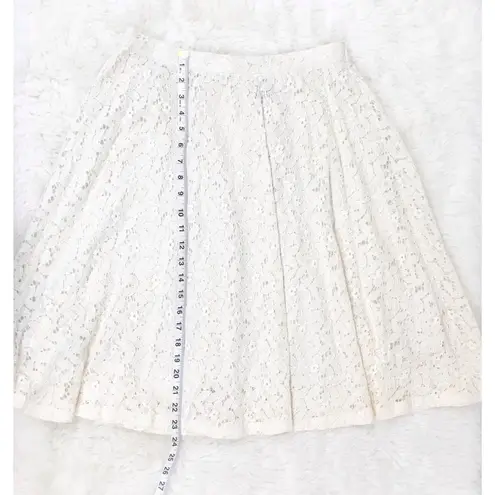 Grace Elements Ivory Cream Lace Midi Skirt A-Line Fit & Flare Size Small New
