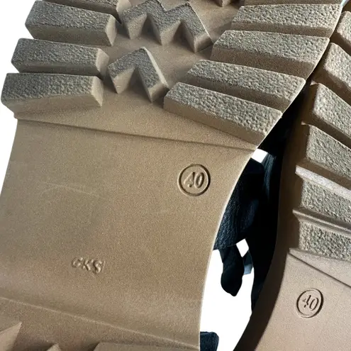 275 Central Isaiah Sandals Fisherman Chunky Leather Black Size 40 US 10