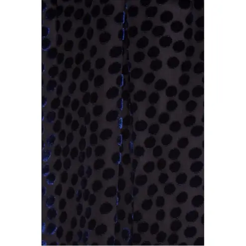 The Great ππ The Merry Dress ~ Navy Blue Velvet Burnout Polka Dot Midi M NWT