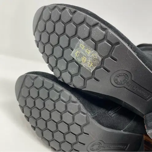 LAmour Des Pieds Pamby Black Suede Ruched Western inlaid Heel Boots womens 6