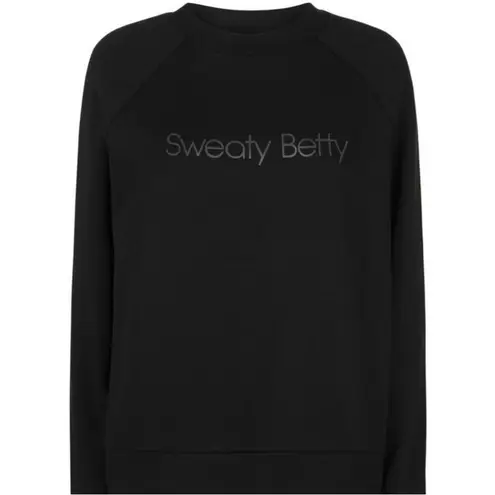 Sweaty Betty Superhero Logo Fashion Sweatshirt XS Black Athletic Crewneck
