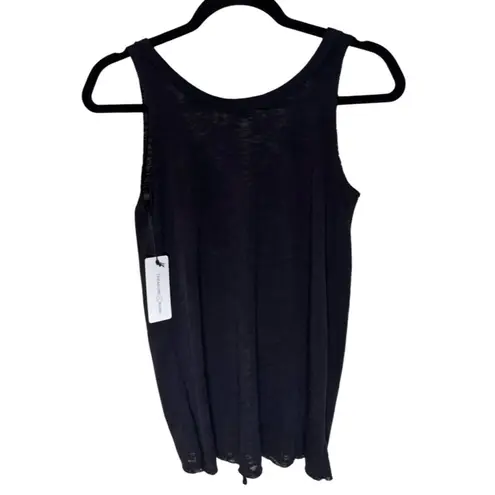 Treasure & Bond Cinched Front Knit Tank - Black Size XS