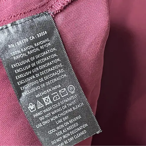 Moulinette Soeurs Anthropologie Burgundy Wine Beaded Firefly Dress sz 2