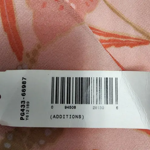 Pendleton peach floral silk skirt size 6p