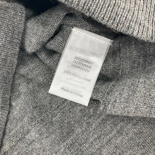 Universal Standard 4XS 00 Merino Wool Crewneck Sweater Grey Melange Long Sleeve - Image 6