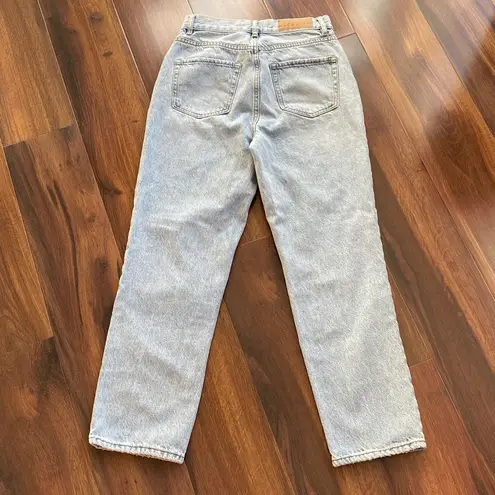 PacSun 25  High Rise Straight Light Wash Button Fly Jeans