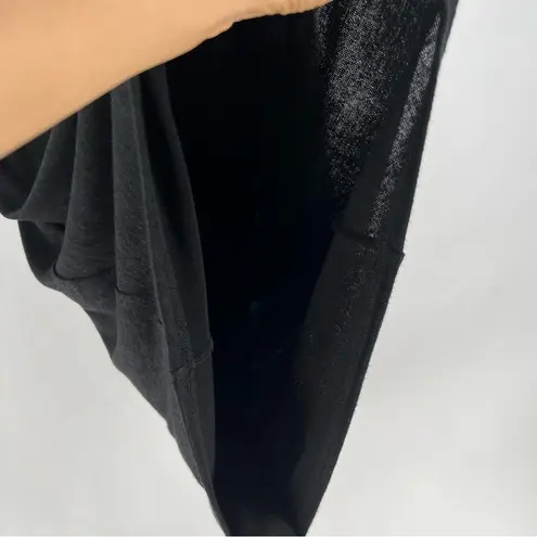 Nic+Zoe Soft Knit Gathered Twisted Waist Dolman 3/4 Sleeve Mock Neck Dress